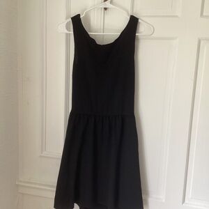 Mango Women Black Sleeveless Cross Back Mini A-line Dress Size S